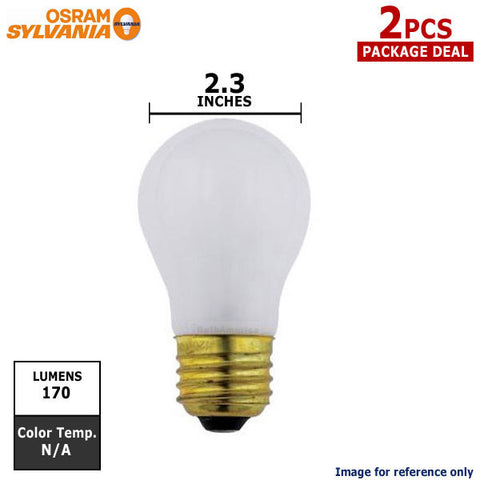 Osram Sylvania 25w A19 12v Medium Base Frost - 2 light bulbs