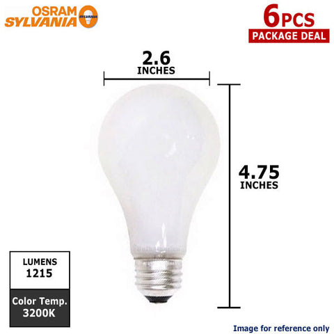 Osram Sylvania 75W 118V E26 A21 Incandescent - 6 Light Bulbs