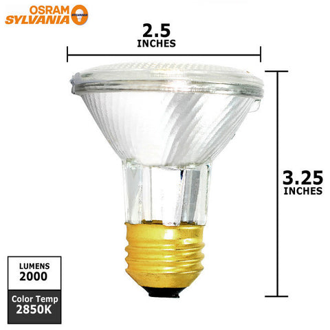 Osram Sylvania 50w 120v PAR20 NFL30 Narrow Flood E26 Halogen Bulb