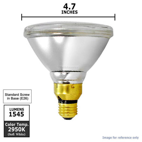Osram Sylvania 80w PAR38 Wide Flood WFL50 2950K Halogen Light Bulb