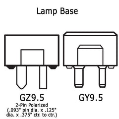 Osram TP-23H GY9.5, GZ9.5 lamp holder