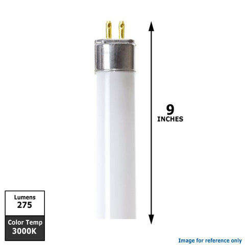 Sylvania 6w T5 F6T/WW Warm White 3000k 9 inch Fluorescent Tube Light