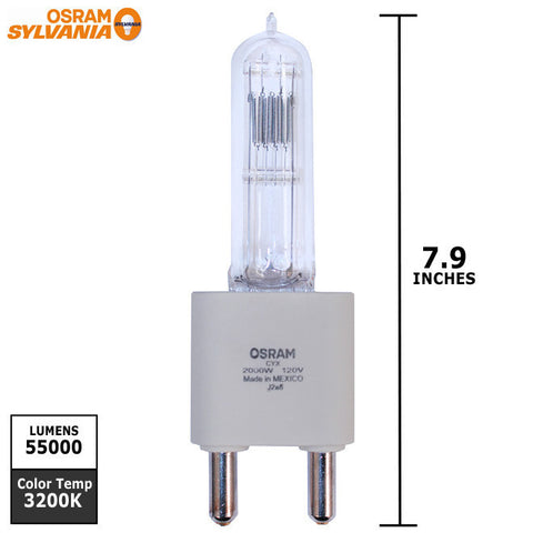 Osram CYX lamp 2000w 120v G38 3200k Halogen Light Bulb