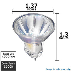 FTH Titanium MR11 Flood 35 Front Glass Light Bulb