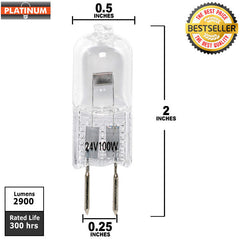 64638 HLX 100w 24v G6.35 Bipin Halogen light Bulb
