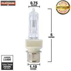 Platinum BTL 500w 120v P28s base halogen bulb