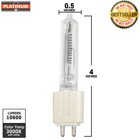 PLATINUM EHD 500w 120v G9.5 Medium Bipin Halogen light Bulb