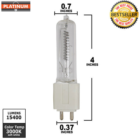 EHG lamp - PLATINUM 750w 120v Q/CL G9.5 Bipin Halogen Bulb