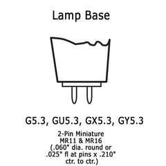 Lamp base - G5.3, GU5.3, GX5.3,  GY5.3