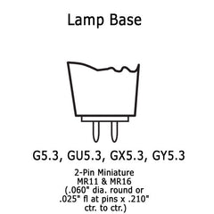 Lamp base G5.3, GU5.3, GX5.3,  GY5.3