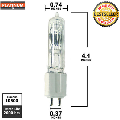 PLATINUM GLA 575w 115v 2000hr G9.5 Base Halogen Bulb