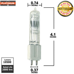 PLATINUM GLA 575w 115v 2000hr G9.5 Base Halogen Bulb
