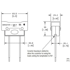 Osram PAR-1 lamp holder technical drawing