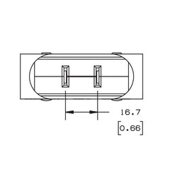 Osram PAR-1 lamp holder technical drawing