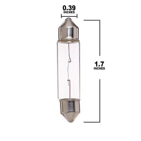 Osram 6421 3 watt 24 volt Festoon SV8.5-8 Miniature Light Bulb